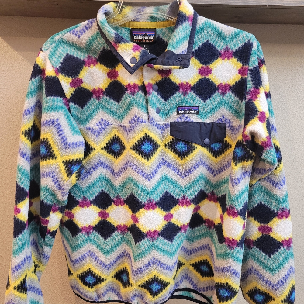 Patagonia Multicolor Patagonia Synchilla Snap-T Aztec Twist Fleece Pull Pullover